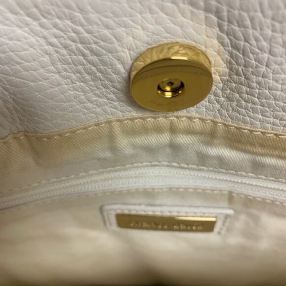 Charles David white pebble leather handbag with dustbag - Picture 15 of 16